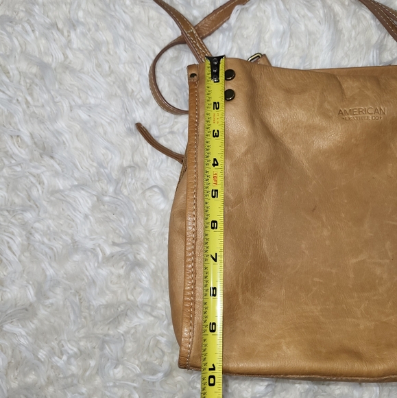 Americain Leather Co Warm Tan Leather Hand Bag - Picture 15 of 16